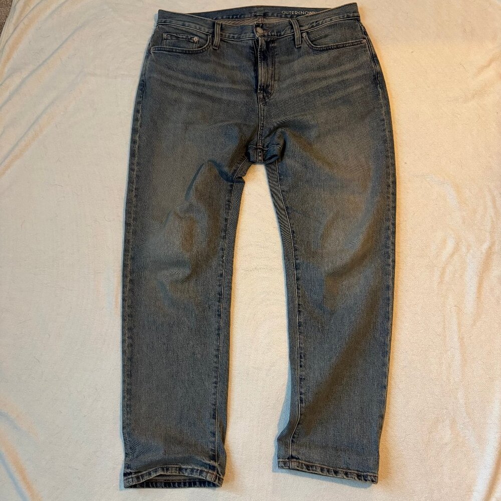 Outerknown Local Straight Fit Jeans - Baja Blue - Size 34 x 32